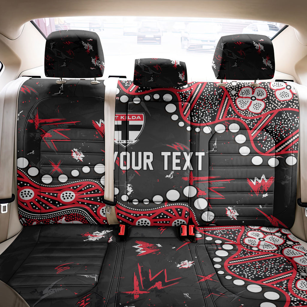 Personalized St Kilda Saints Back Car Seat Cover Aboriginal Pattern with Graffiti Style