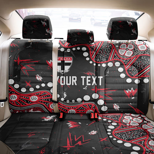 Personalized St Kilda Saints Back Car Seat Cover Aboriginal Pattern with Graffiti Style