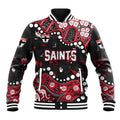 Personalized St Kilda Saints Baseball Jacket Aboriginal Pattern with Graffiti Style