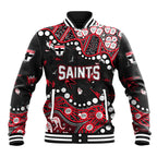 Personalized St Kilda Saints Baseball Jacket Aboriginal Pattern with Graffiti Style