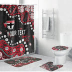 Personalized St Kilda Saints Bathroom Set Aboriginal Pattern with Graffiti Style