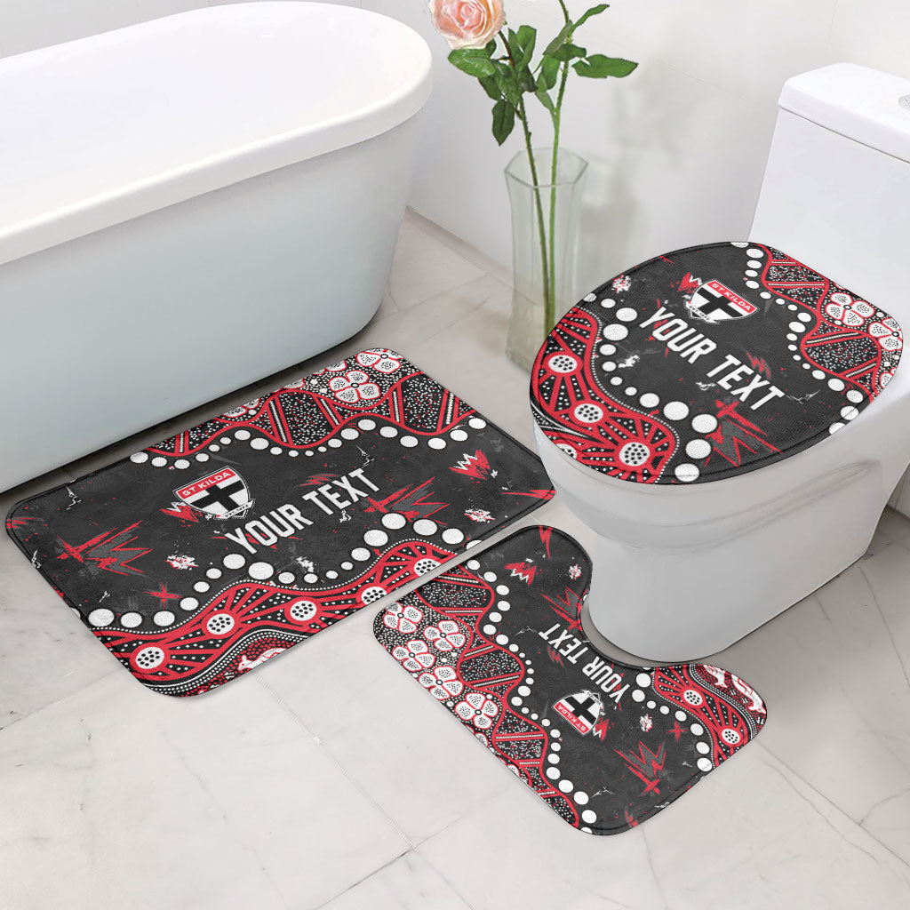 Personalized St Kilda Saints Bathroom Set Aboriginal Pattern with Graffiti Style