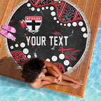 Personalized St Kilda Saints Beach Blanket Aboriginal Pattern with Graffiti Style