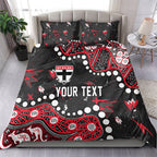 Personalized St Kilda Saints Bedding Set Aboriginal Pattern with Graffiti Style