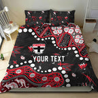 Personalized St Kilda Saints Bedding Set Aboriginal Pattern with Graffiti Style