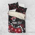 Personalized St Kilda Saints Bedding Set Aboriginal Pattern with Graffiti Style