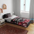 Personalized St Kilda Saints Bedding Set Aboriginal Pattern with Graffiti Style