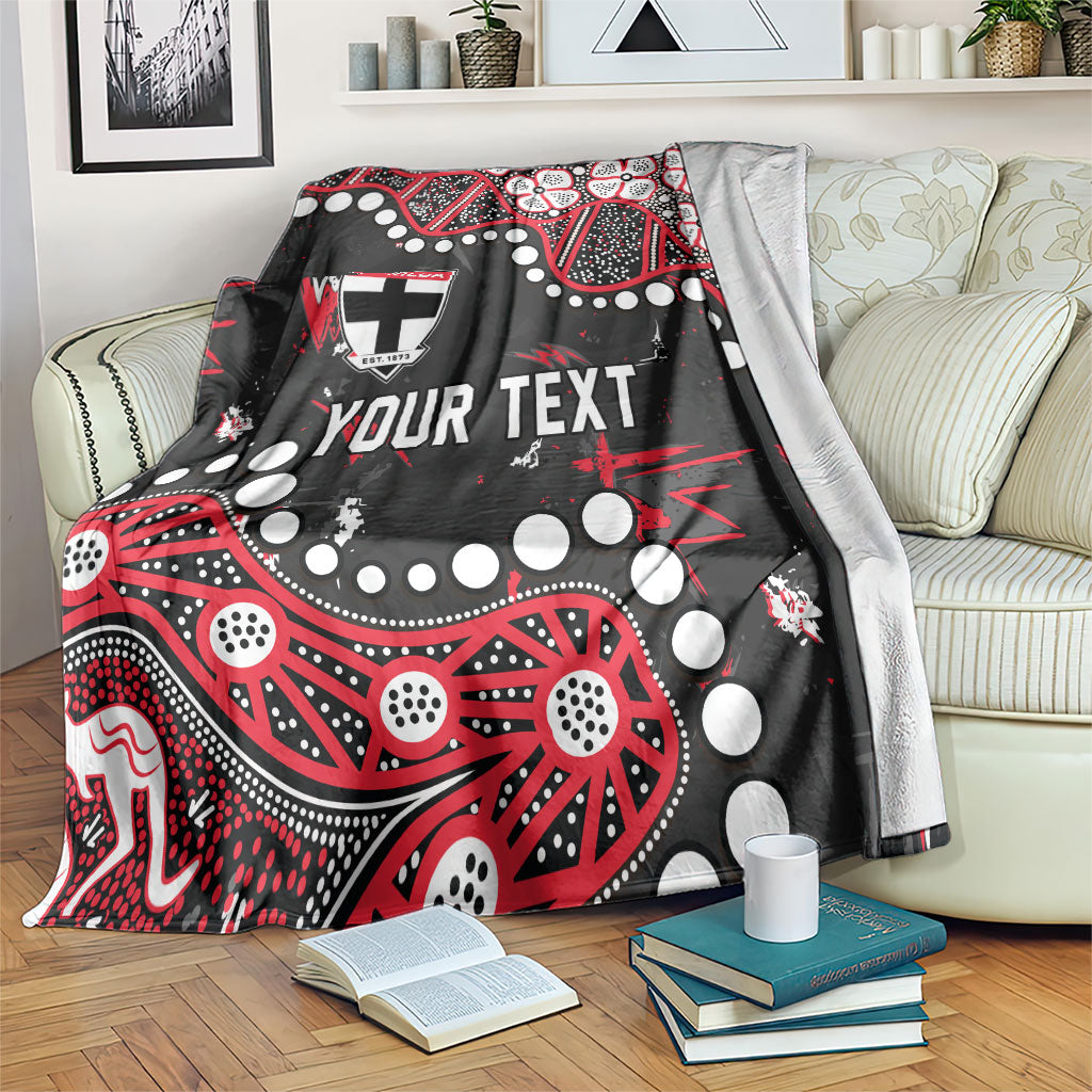 Personalized St Kilda Saints Blanket Aboriginal Pattern with Graffiti Style