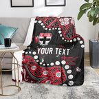 Personalized St Kilda Saints Blanket Aboriginal Pattern with Graffiti Style