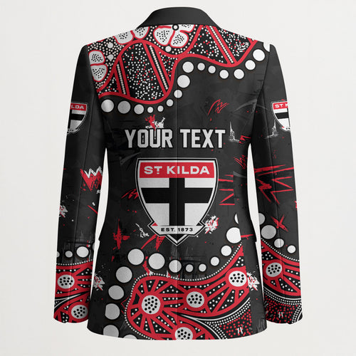 Personalized St Kilda Saints Blazer Aboriginal Pattern with Graffiti Style