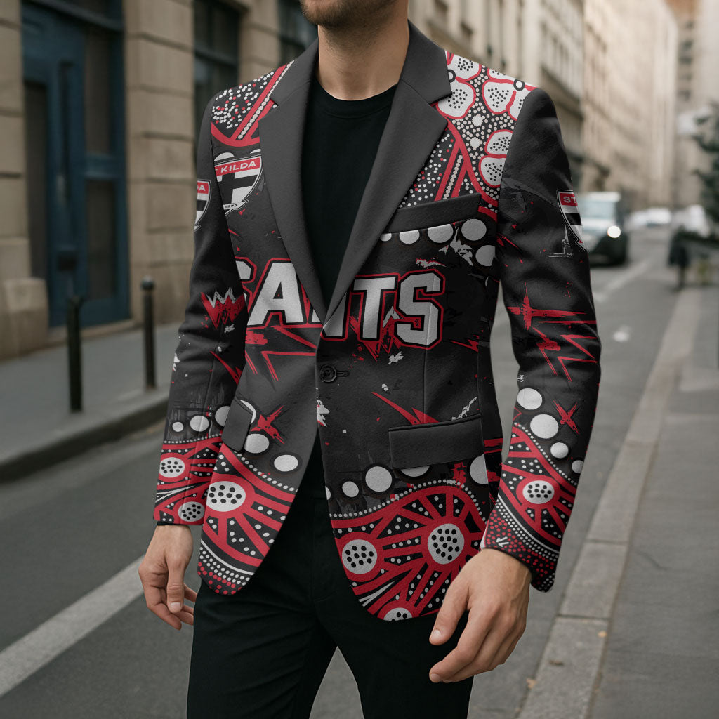 Personalized St Kilda Saints Blazer Aboriginal Pattern with Graffiti Style