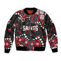 Personalized St Kilda Saints Bomber Jacket Aboriginal Pattern with Graffiti Style
