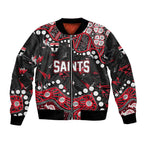 Personalized St Kilda Saints Bomber Jacket Aboriginal Pattern with Graffiti Style