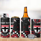 Personalized St Kilda Saints 4 in 1 Can Cooler Tumbler Aboriginal Pattern with Graffiti Style