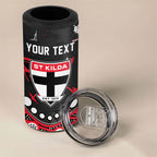 Personalized St Kilda Saints 4 in 1 Can Cooler Tumbler Aboriginal Pattern with Graffiti Style
