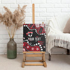 Personalized St Kilda Saints Canvas Wall Art Aboriginal Pattern with Graffiti Style