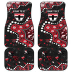 Personalized St Kilda Saints Car Mats Aboriginal Pattern with Graffiti Style