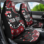 Personalized St Kilda Saints Car Seat Cover Aboriginal Pattern with Graffiti Style