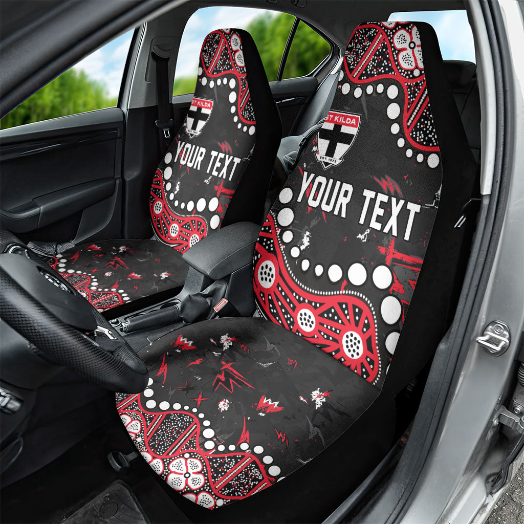 Personalized St Kilda Saints Car Seat Cover Aboriginal Pattern with Graffiti Style