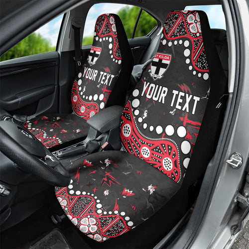Personalized St Kilda Saints Car Seat Cover Aboriginal Pattern with Graffiti Style