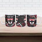 Personalized St Kilda Saints Ceramic Mug Aboriginal Pattern with Graffiti Style