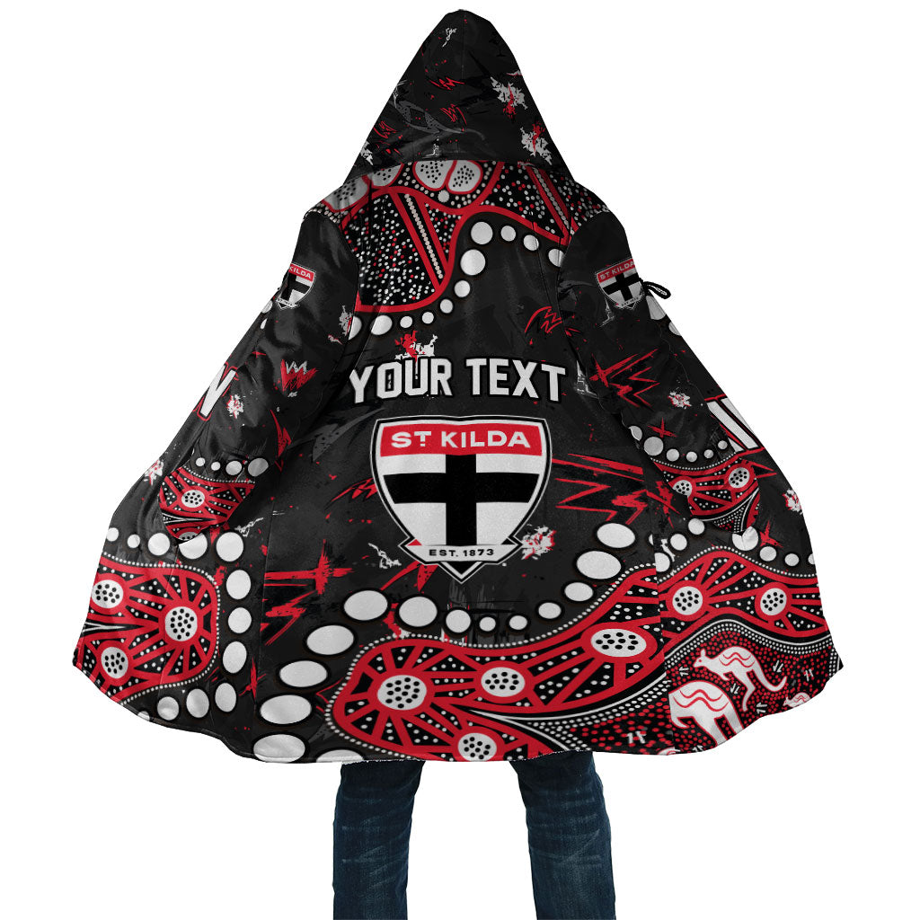 Personalized St Kilda Saints Cloak Aboriginal Pattern with Graffiti Style