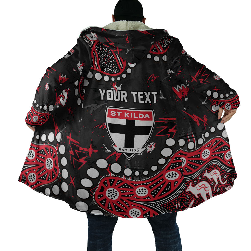 Personalized St Kilda Saints Cloak Aboriginal Pattern with Graffiti Style