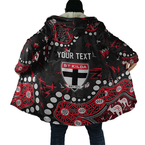 Personalized St Kilda Saints Cloak Aboriginal Pattern with Graffiti Style