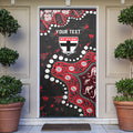 Personalized St Kilda Saints Door Cover Aboriginal Pattern with Graffiti Style