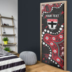 Personalized St Kilda Saints Door Cover Aboriginal Pattern with Graffiti Style