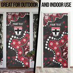 Personalized St Kilda Saints Door Cover Aboriginal Pattern with Graffiti Style