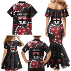 Personalized St Kilda Saints Family Matching Mermaid Dress and Hawaiian Shirt Aboriginal Pattern with Graffiti Style
