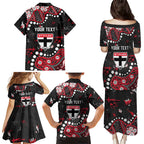 Personalized St Kilda Saints Family Matching Puletasi and Hawaiian Shirt Aboriginal Pattern with Graffiti Style