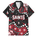 Personalized St Kilda Saints Family Matching Tank Maxi Dress and Hawaiian Shirt Aboriginal Pattern with Graffiti Style