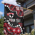 Personalized St Kilda Saints Garden Flag Aboriginal Pattern with Graffiti Style