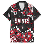 Personalized St Kilda Saints Hawaiian Shirt Aboriginal Pattern with Graffiti Style
