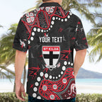 Personalized St Kilda Saints Hawaiian Shirt Aboriginal Pattern with Graffiti Style