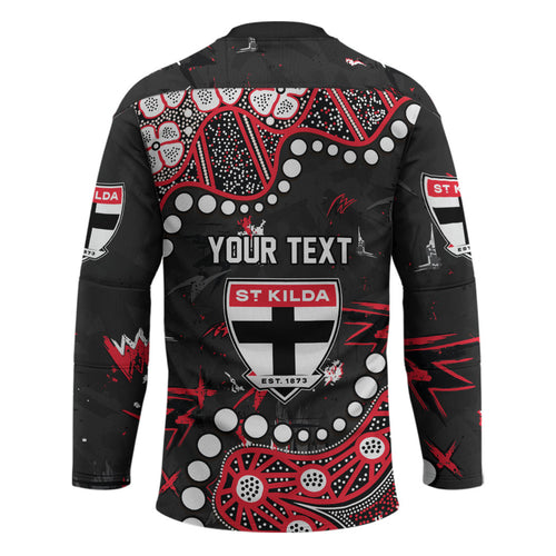 Personalized St Kilda Saints Hockey Jersey Aboriginal Pattern with Graffiti Style