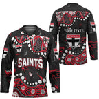 Personalized St Kilda Saints Hockey Jersey Aboriginal Pattern with Graffiti Style