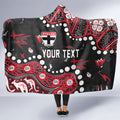 Personalized St Kilda Saints Hooded Blanket Aboriginal Pattern with Graffiti Style