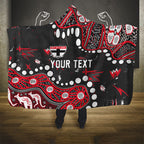 Personalized St Kilda Saints Hooded Blanket Aboriginal Pattern with Graffiti Style