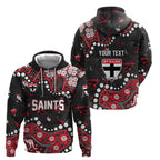 Personalized St Kilda Saints Hoodie Aboriginal Pattern with Graffiti Style