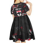 Personalized St Kilda Saints Kid Short Sleeve Dress Aboriginal Pattern with Graffiti Style