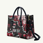 Personalized St Kilda Saints Leather Bag Aboriginal Pattern with Graffiti Style