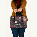 Personalized St Kilda Saints Leather Bag Aboriginal Pattern with Graffiti Style