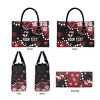 Personalized St Kilda Saints Leather Bag Aboriginal Pattern with Graffiti Style