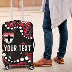 Personalized St Kilda Saints Luggage Cover Aboriginal Pattern with Graffiti Style