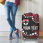Personalized St Kilda Saints Luggage Cover Aboriginal Pattern with Graffiti Style