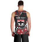 Personalized St Kilda Saints Men Tank Top Aboriginal Pattern with Graffiti Style