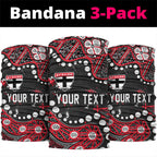 Personalized St Kilda Saints Neck Gaiter Aboriginal Pattern with Graffiti Style